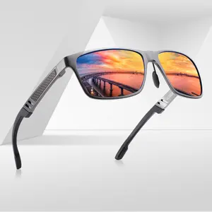 Kính Râm Nam Chất Lượng Hàng Đầu Nhôm Magiê Kính Râm Sợi Carbon Kính Râm Gafas Sang Trọng Kính Râm Phân Cực 2022