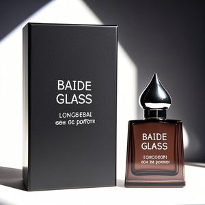 New Arrival Luxury Amber Perfume Spray Bottle Glass Crimp <b>Empty</b> Clear Square 50ml 100ml Wooden Cap Perfume Bottle With <b>Gift</b> <b>Box</b> - Product Image 3