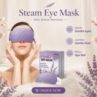 Nouvelle Arrivée 2026 – Masque Oculaire Auto-Chauffant Jetable à la Vapeur, 4 Senteurs Naturelles de Lavande – Tendance, Patch Vapeur pour le Sommeil, Soulagement de la Fatigue