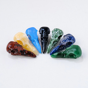 Calaveras de Cuervo Talladas en Cristal Natural Pulido, Materiales Semipreciosos para Artesanía, Venta Caliente de Kindfull - Product Image 4