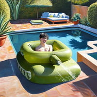 Étonnant Char de Combat Aquatique Gonflable en PVC pour Piscine d'Été avec Pistolet à Eau et Pulvérisateur, Jouet Flottant