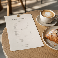 Impression personnalisée de menus de restaurants à emporter, de prospectus et de brochures