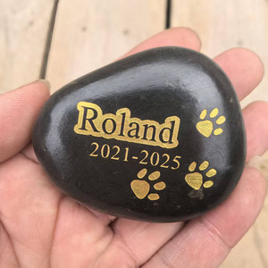 Placa de Piedra Negra Grabada Personalizada de 338g, Regalo de Boda, Decoración de Aniversario - Product Image 3