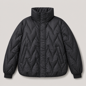 Veste matelassée noire unisexe pour femme, manteau d'hiver en duvet - Product Image 2
