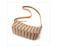 Sac bandoulière en toile pour femme, tendance, avec logo personnalisé, fermeture éclair supérieure, boucle réglable, style décontracté simple