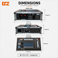 Console de mixage audio professionnelle DSZ DS-X9650 à 24 canaux, 16 DSP, 30 W, avec entrées USB et XLR, 2x SpeakON, 2x sorties principales XLR