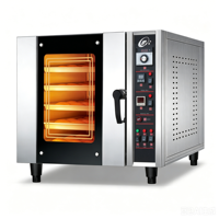 Horno eléctrico/a gas de aire caliente de 5, 8 y 10 bandejas con control de temperatura temporizado