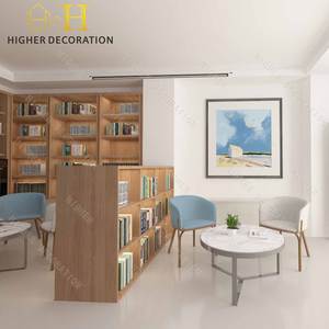 Muebles de biblioteca vintage, librería personalizada, Mostrador de tienda elegante, diseño de vitrina de madera, vitrina para librería - Product Image 6