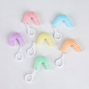 ของเล่นที่กำหนดเอง-ความแปลกใหม่ที่มีสีสันทางประสาทสัมผัสพวงกุญแจท่อ TPR ของเล่นบรรเทาความเครียดดึงและยืด - Product Image 2