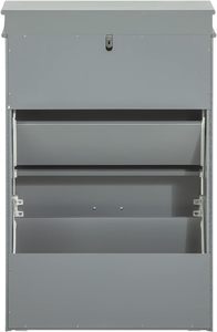 <strong>Shoe</strong> Rack Cabinet 2 Flip Drawers, Slim <strong>Shoe</strong> Storage Unit for Hallway, Entryway, Corridor, <strong>Small</strong> Spaces Wooden <strong>Cupboard</strong> Grey - Product Image 3