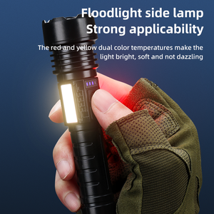 Nueva Linterna LED de Alta Potencia con Luz Lateral, Resistente al Agua, Láser Blanco, Zoom Ajustable, Duradera, para Camping - Product Image 4