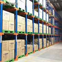 Étagères de stockage de pneus multicouches personnalisées haute capacité, rayonnages à palettes à enfilage robustes, étagères métalliques d'entrepôt, rayonnages en acier