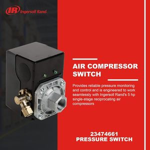 Pressostat Ingersoll-Rand G1/2 SPDT 10 ampères IP54 pour compresseur monophasé - Product Image 6