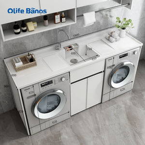 Conjunto de armario de lavandería de balcón de <span class=keywords><strong>aluminio</strong></span> de espacio moderno respetuoso con el medio ambiente de alta calidad armario secador de <span class=keywords><strong>lavadora</strong></span> Doble - Product Image 4