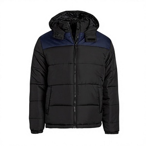 Chaqueta Acolchada con Capucha y Logotipo Personalizado de Alta Calidad para Hombre 2023, Cuello Alto, Antipilling, Transpirable, Estilo Urbano - Product Image 1