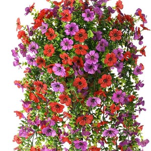 Guirlande artificielle Taiyingli en eucalyptus violet 75 cm, fleur en soie suspendue pour décoration de mariage, intérieur et extérieur - Product Image 2
