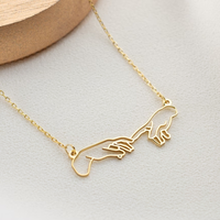 Collier Renaissance en acier inoxydable plaqué or 18 carats, sans ternissement, bijoux faits à la main, création de l'Adam, vente en gros