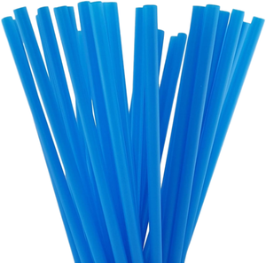 MagiDeal Pajitas largas de plástico desechables para fiestas, bares y restaurantes (250 azules) - Product Image 1