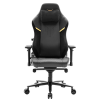Chaise de jeu en cuir PU avec logo personnalisé, chaise de jeu de luxe OEM, siège de course Esports, base métallique pivotante à 360 degrés, vente en gros