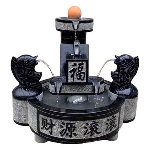 Adornos de flujo de agua tallados en piedra, esculturas de flujo de agua de piedra azul <span class=keywords><strong>natural</strong></span>, peceras de interior, estanques de peces, esculturas de fuentes - Product Image 6