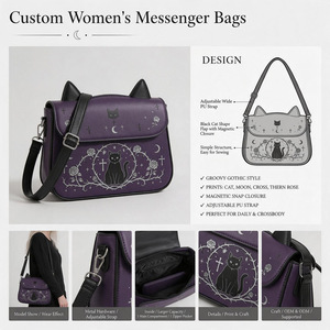 Bolso Bandolera Personalizado para Mujer con Estampado de Pulpo, de Cuero PU, Moderno y Portátil para Uso Diario - Product Image 4