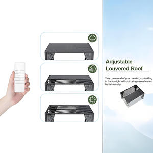 Fabricants de pergolas imperméables d'extérieur Volets électriques 12x16 <span class=keywords><strong>Piscine</strong></span> Pergola modulaire en aluminium avec coin salon - Product Image 4