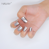 Haute qualité prix raisonnable populaire court carré personnalisé faux ongles métalliques conçu presse sur ongles