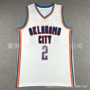 เสื้อบาสเก็ตบอลทันเดอร์ # 2 # 7 # เสื้อผ้ากีฬาผู้ชายผ้าฝ้าย 8 แบบ ไซส์ S M L XL XXL ขายส่ง - Product Image 2