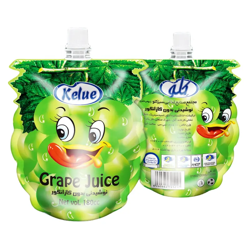 juice packaging pouch stand up compound bag standing juice soft drink packaging aluminum plastic bag with inner straw or cap