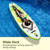 Planche de SUP gonflable personnalisée pour enfants et usage familial, 335x84x15cm, avec pont en PVC et EVA plus large, idéale pour les débutants, pour la navigation sur lac et océan