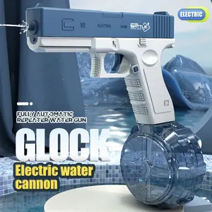 어린이 야외 장난감 총 장난감 Glock 잡지 버전 전기 물 총 (리튬 배터리 케이블 + 2 잡지 포함)