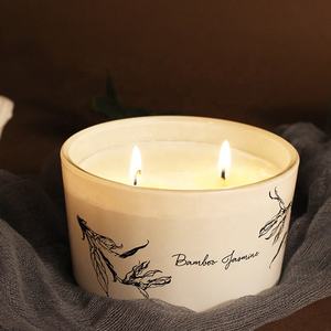 Anker — <span class=keywords><strong>bougie</strong></span> écologique de grande taille, Simple, noire et blanche, 2 osier, 235G - Product Image 5