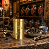 Boîte à thé personnalisable en laiton pur poli en forme de gourde, avec gravure florale chinoise, style vintage oriental, hermétique