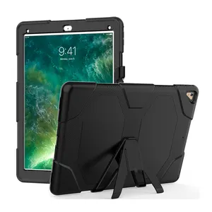 Tam vücut koruma Tablet iPad kılıfı Pro 12.9 inç 2015/2017 dahili ekran koruyucu + Kickstand ağır kapak