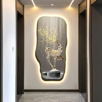 2024 Moderne Tier Acryl UV Schneide hand gefertigte Wand kunst Home LED Dekor für Wohnzimmer Schlafzimmer Dekoration