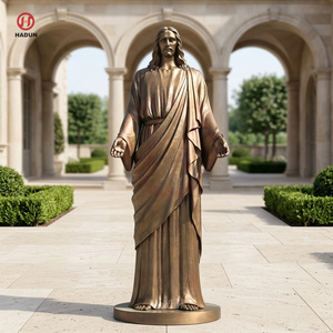 Estatua <span class=keywords><strong>de</strong></span> Jesús Sagrado Corazón Dorada, Adorno <span class=keywords><strong>de</strong></span> Mesa con Brazos Abiertos, Halo Ornamentado, <span class=keywords><strong>Cristo</strong></span> Dorado, Decoración Católica Navideña para el Hogar - Product Image 5