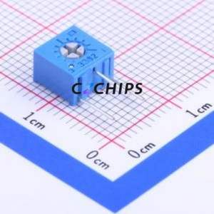 Resistencia Ajustable/Potenciómetro 3362W-1-101LF, Componente de Orificio Pasante (THT)-3P, Resistencia de 7x6.6mm, 100 Ohmios, 10%, 500mW, 100ppm ℃ - Product Image 1