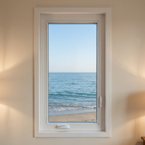 Ventana de Protección Solar Tipo 82 de UPVC con Manivela y Estructura de Reducción de Ruido, Ventanas Alternativas para la Construcción de Viviendas y Negocios - Product Image 1