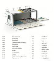 Maison conteneur moderne standard respirante, prête à l'emploi, cabane modulaire, villa, bureau, bâtiment, maison, usine, entrepôt, tailles personnalisées