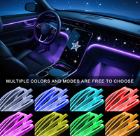 Luces LED para Interior de coche Control de aplicación inalámbrico 5 en 1 Kit de luz ambiental RGB, 16 millones de colores Luces LED de sincronización de música para SUV