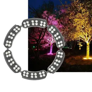 Colorful RGB landscape holding tree lamp 48W waterproof floodlight lawn led round tree lamp