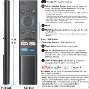 Reemplazo universal de uso remoto para Samsung TV Remote Marco compatible <span class=keywords><strong>Serif</strong></span> Crystal UHD Neo QLED OLED 4K 8K Smart TV Monitor - Product Image 6
