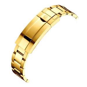 <b>Custom</b> <b>Logo</b> 40mm Iced Out Diamond Chronograph <b>Watch</b> Gold Plated <b>Automatic</b> Mechanical Stainless Steel Men's Luxury Wristwatch - Product Image 5