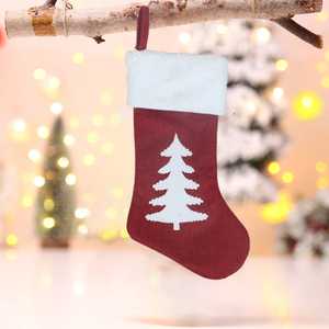 Bas <span class=keywords><strong>de</strong></span> Noël Chaussettes Cadeaux Bonbons Sac Elk Arbre <span class=keywords><strong>De</strong></span> Noël <span class=keywords><strong>Cerf</strong></span> Impression Poche Ornement Suspendu Nouvel An Décorations <span class=keywords><strong>De</strong></span> Noël - Product Image 6