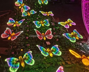 IP65 64cm 74cm 93cm 100cm LED Dynamisches Schmetterlings-Motiv-Licht für Außenbereich, Weihnachtsbeleuchtung für Hochzeits-Wanddekorationen - Product Image 3