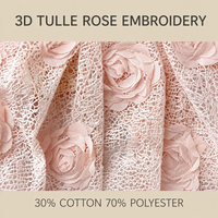 Robe de luxe en tulle pour chien, motif bourgeons de rose, élégante tenue en dentelle pour animaux de compagnie, adorable tenue de princesse pour chiot, vêtements de fête et de mariage pour petits chiens