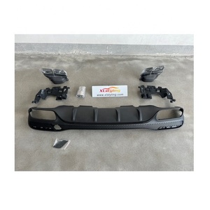 Haute qualité GLE63 diffuseur arrière tuyaux d'échappement pare-chocs arrière pour <span class=keywords><strong>BENZ</strong></span> W166 2015-2018 - Product Image 1