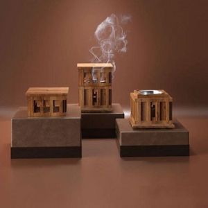 Soporte de incienso de madera Madkhan decorativo para decoración de Ramadán Quemador de madera hecho a mano para el hogar y la decoración islámica - Product Image 5