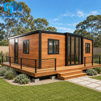 Maison conteneur préfabriquée de 20 pieds, 2 chambres, prête à être expédiée, maison portable pliable avec salon, design moderne