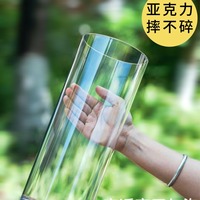 Venta al por Mayor de Jarrones de Acrílico Transparentes y Negros de 10 y 12 Pulgadas, Altos y Bajos, Tipo Trompeta, para Decoración de Bodas y Flores